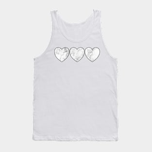 White Marble Hearts Tank Top